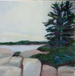 At Turtle Rock, Deer Isle, Painting, Acrylic on Canvas