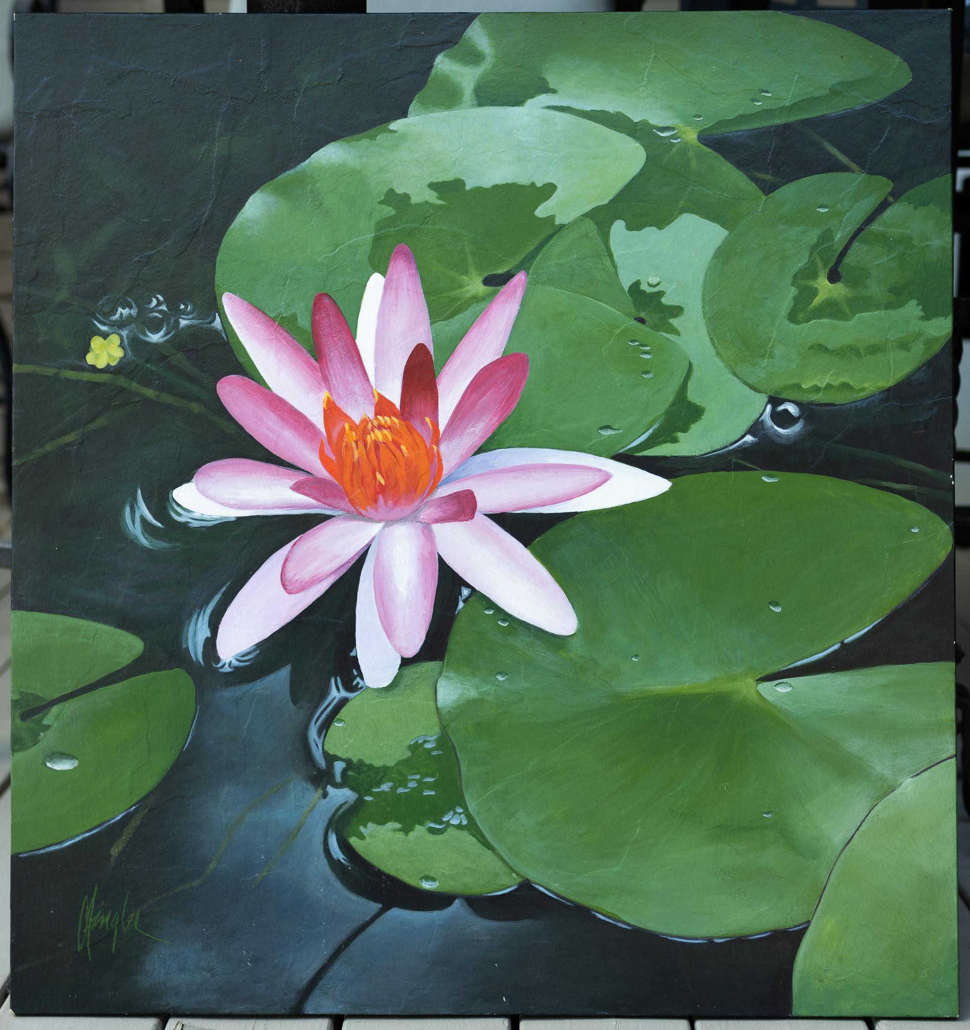 Lily Pad Flower - Painting by Gaylon Dingler