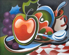 Still Life with Apples, Cup, and Spoon