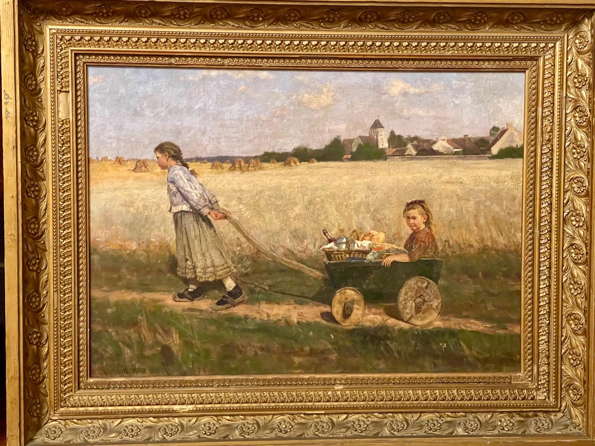 Picnic in the Fields - Painting by Gaylord Sangston Truesdell