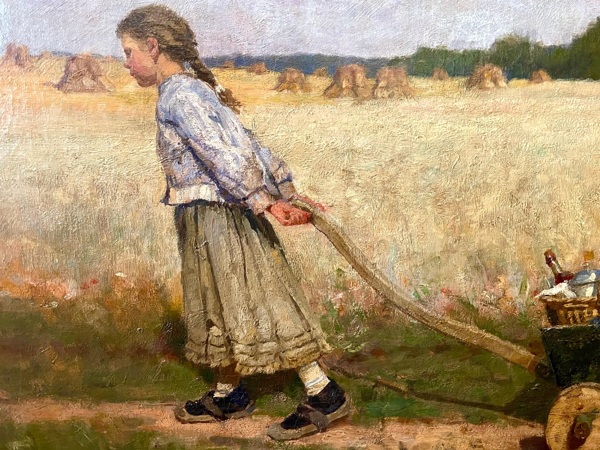 Picnic en el campo - Figurative Painting Marrón de Gaylord Sangston Truesdell