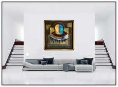 Gaylord Soli Original Painting On Canvas Signed Male Portrait Large Acrylic Art