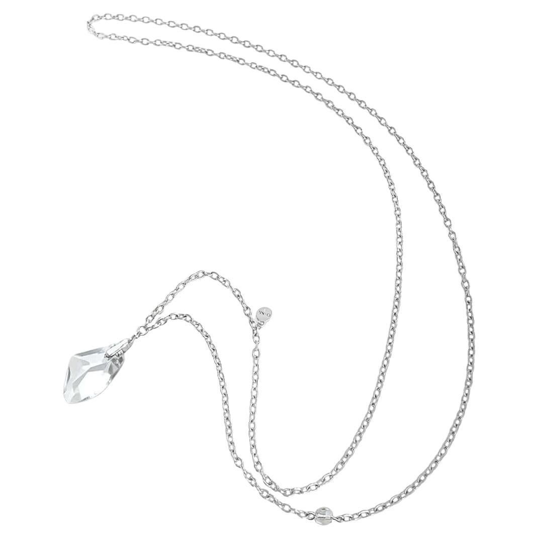 Collar Gaze Grabber de plata rodiada y perlas de agua dulce de O Sh en venta