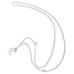 Gaze Grabber Necklace in Rhodium Plated Silver & Freshwater Pearls by O Sh