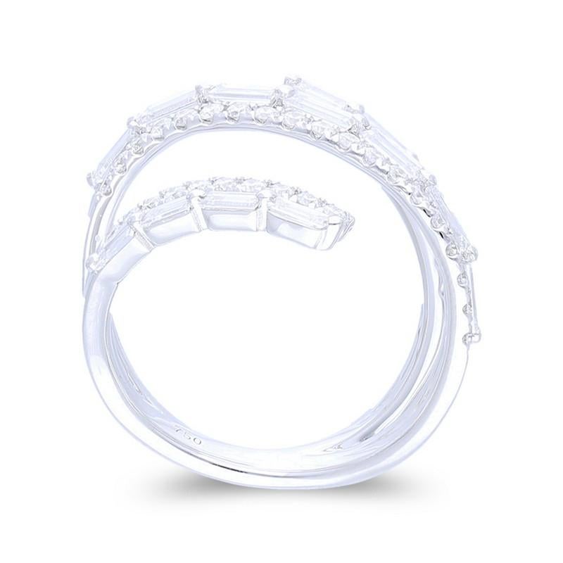 Round Cut Gazebo 1.76 Carat Diamond Ring in 14K White Gold For Sale