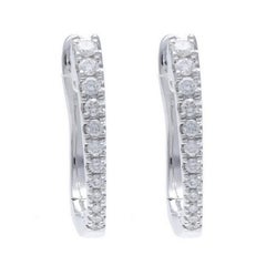Pendientes de diamantes de 0,18 quilates de la colección Gazebo en oro blanco de 14 quilates