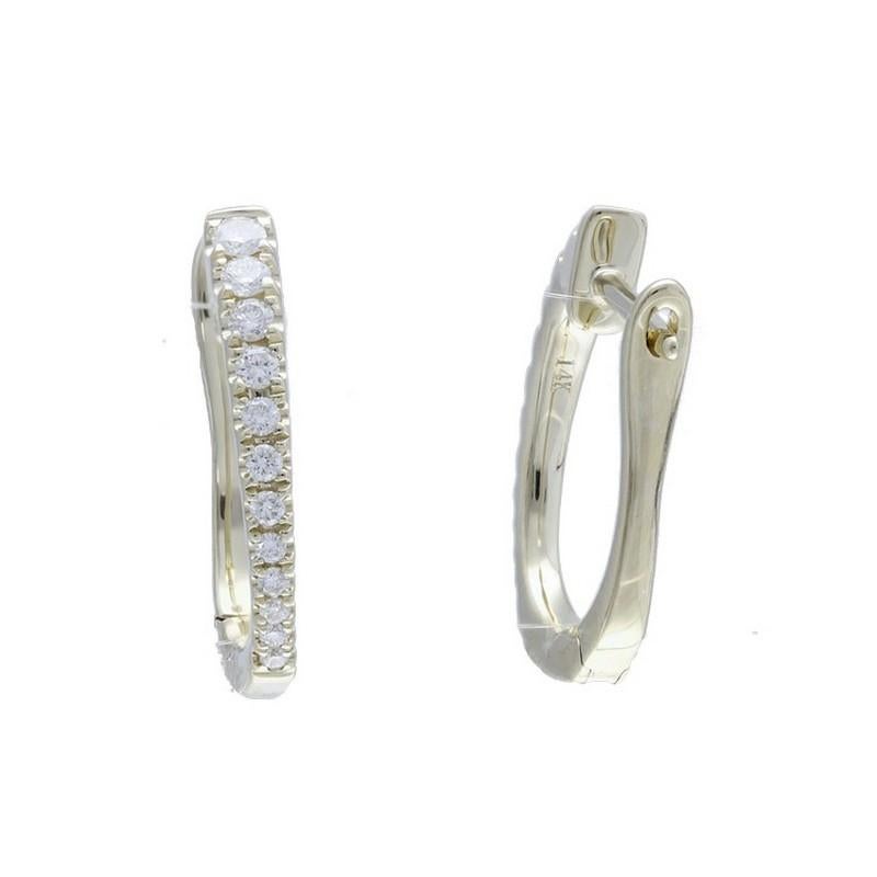 Diamond Total Carat Weight: This elegant pair of Gazebo earrings features a total carat weight of 0.18 carats, showcasing 24 exquisite round diamonds that create a captivating and delicate design.

Round Diamonds: Twenty-four meticulously selected
