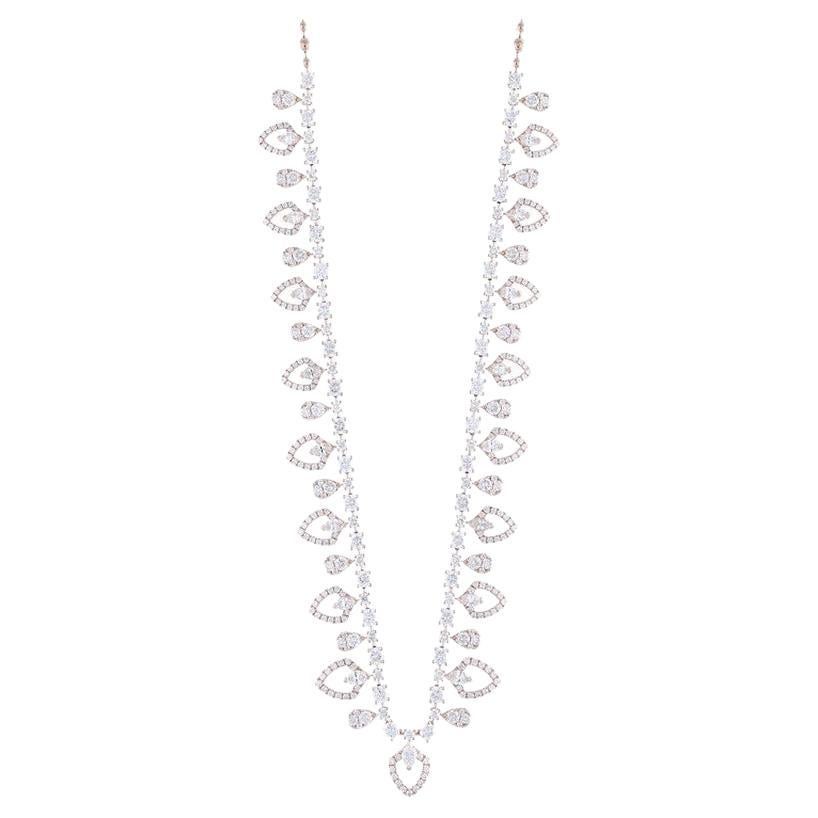 Gazebo Collection 10.5 Carat Diamond Necklace in 14K Rose Gold