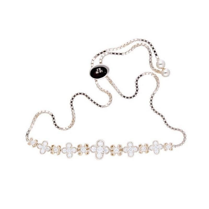 Peso en quilates de los diamantes: La pulsera de la Colección Gazebo Fancy tiene un total de 0,37 quilates de diamantes redondos brillantes. Una colección de 31 diamantes seleccionados a mano proporciona un brillo radiante y cautivador.

Estilo de