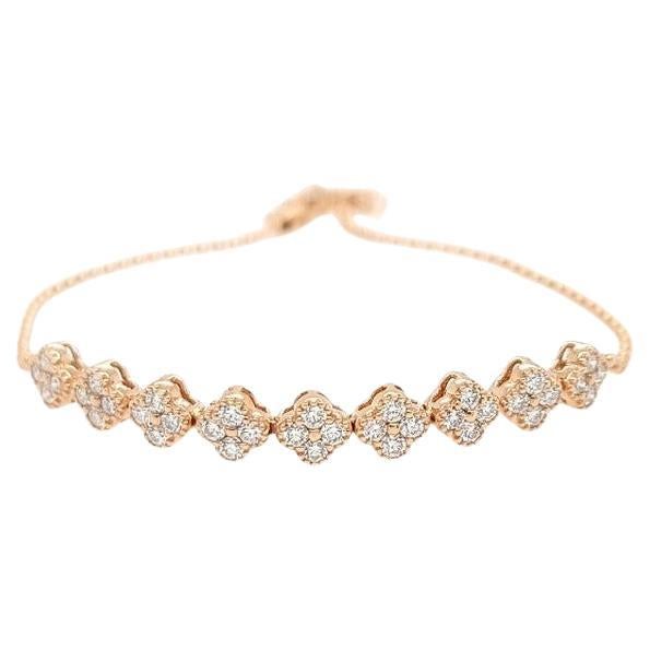 Gazebo Fancy Collection Bracelet: 0.78 Ct Diamonds in 14K & 18K Rose Gold For Sale