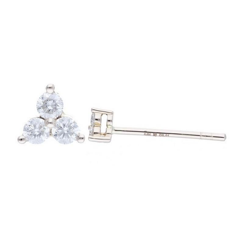 Diamond Carat Weight: These exquisite earrings feature a total of 0.12 carats of diamonds. Each earring is adorned with six round-cut diamonds, carefully selected for their brilliance and quality.

Gold Composition: The earrings are crafted in 14K