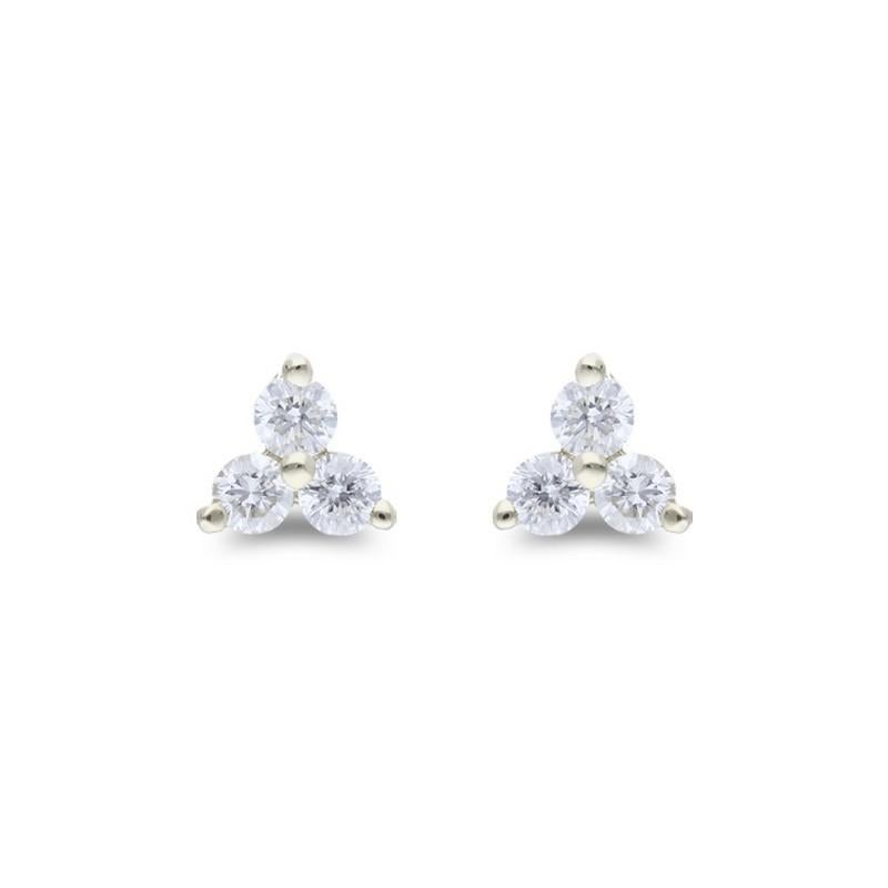 Modern Gazebo Fancy Collection Earring: 0.21 Carat Diamonds in 14K Yellow Gold For Sale