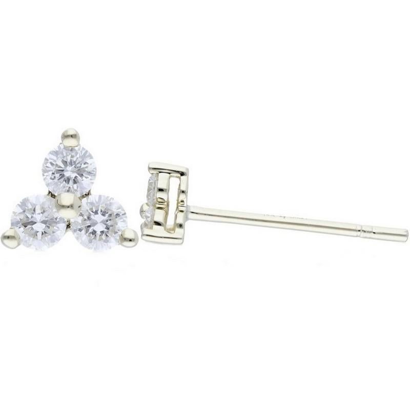 Diamond Carat Weight: These exquisite earrings feature a total of 0.27 carats of diamonds. Each earring is adorned with six round-cut diamonds, carefully selected for their brilliance and quality.

Gold Composition: The earrings are crafted in 14K