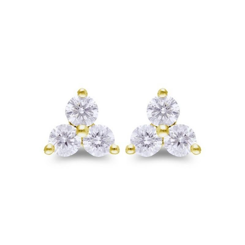 Modern Gazebo Fancy Collection Earring: 0.5 Carat Diamonds in 14K Yellow Gold For Sale