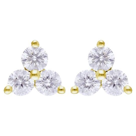 Gazebo Fancy Collection Earring: 0.5 Carat Diamonds in 14K Yellow Gold For Sale