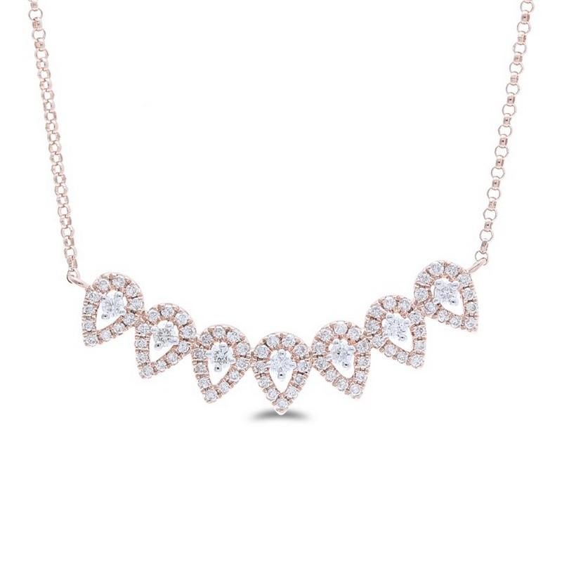 Moderno Collana Gazebo Fancy Collection: Diamanti da 0,44 carati in oro rosa 14K in vendita