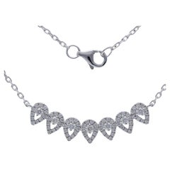 Gazebo Fancy Collection Necklace: 0.44 Ct Diamonds in 14K White Gold