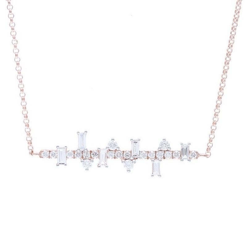 Moderno Collana Gazebo Fancy Collection: Diamanti da 0,5 carati in oro rosa 14K in vendita