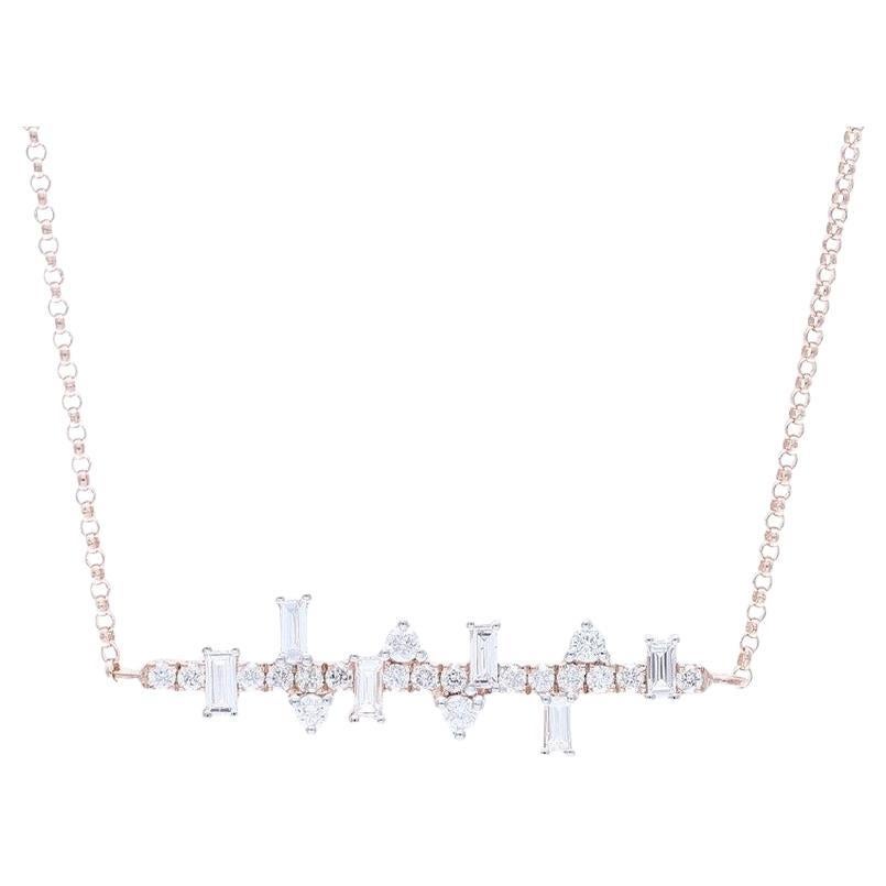 Gazebo Fancy Collection Necklace: 0.5 Ct Diamonds in 14K Rose Gold