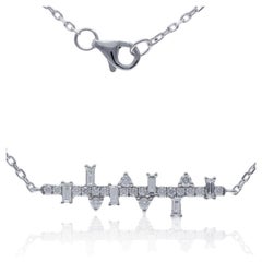 Used Gazebo Fancy Collection Necklace: 0.5 Ct Diamonds in 14K White Gold