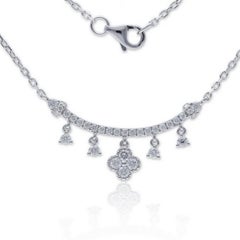Gazebo Fancy Collection Necklace: 0.52 Ct Diamonds in 14K White Gold