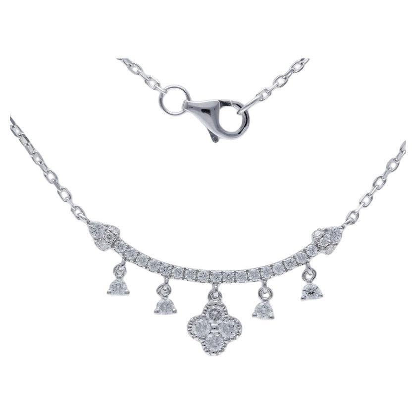 Gazebo Fancy Collection Necklace: 0.52 Ct Diamonds in 14K White Gold