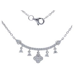 Gazebo Fancy Collection Necklace: 0.52 Ct Diamonds in 14K White Gold