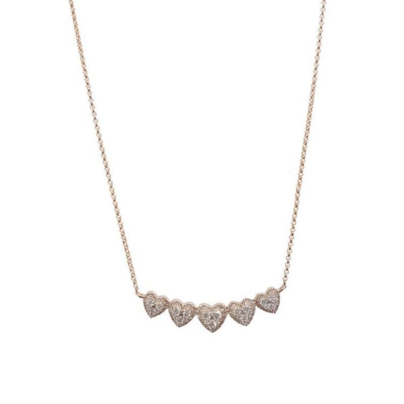 Gazebo Fancy Collection Halskette: 0,6 Karat Diamanten in 14K & 18K Roségold (Rundschliff) im Angebot
