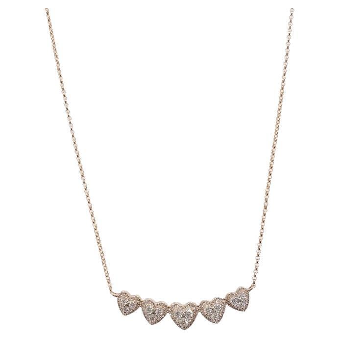 Gazebo Fancy Collection Halskette: 0,6 Karat Diamanten in 14K & 18K Roségold im Angebot
