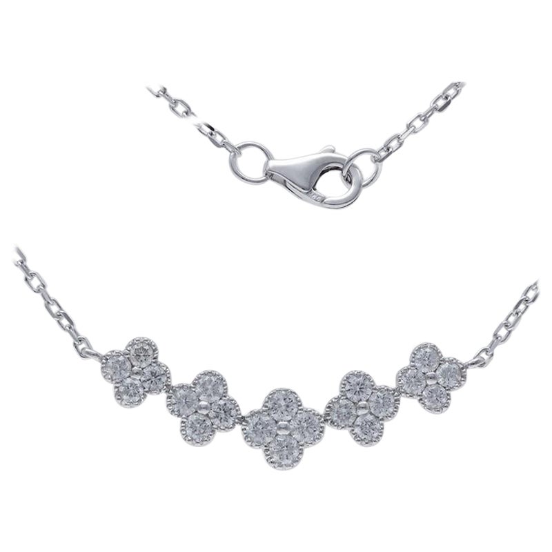 Collar Colección Gazebo Fancy: 0.75 Ct Diamantes en Oro Blanco de 14K