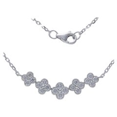 Collar Colección Gazebo Fancy: 0.75 Ct Diamantes en Oro Blanco de 14K