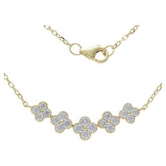 Gazebo Fancy Collection Necklace: 0.75 Ct Diamonds in 14K Yellow Gold