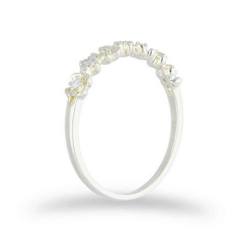 Modern Gazebo Fancy Collection Ring: 0.15 Ct Diamonds in 14K Yellow Gold For Sale