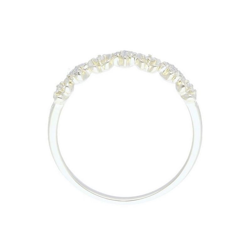 Round Cut Gazebo Fancy Collection Ring: 0.15 Ct Diamonds in 14K Yellow Gold For Sale