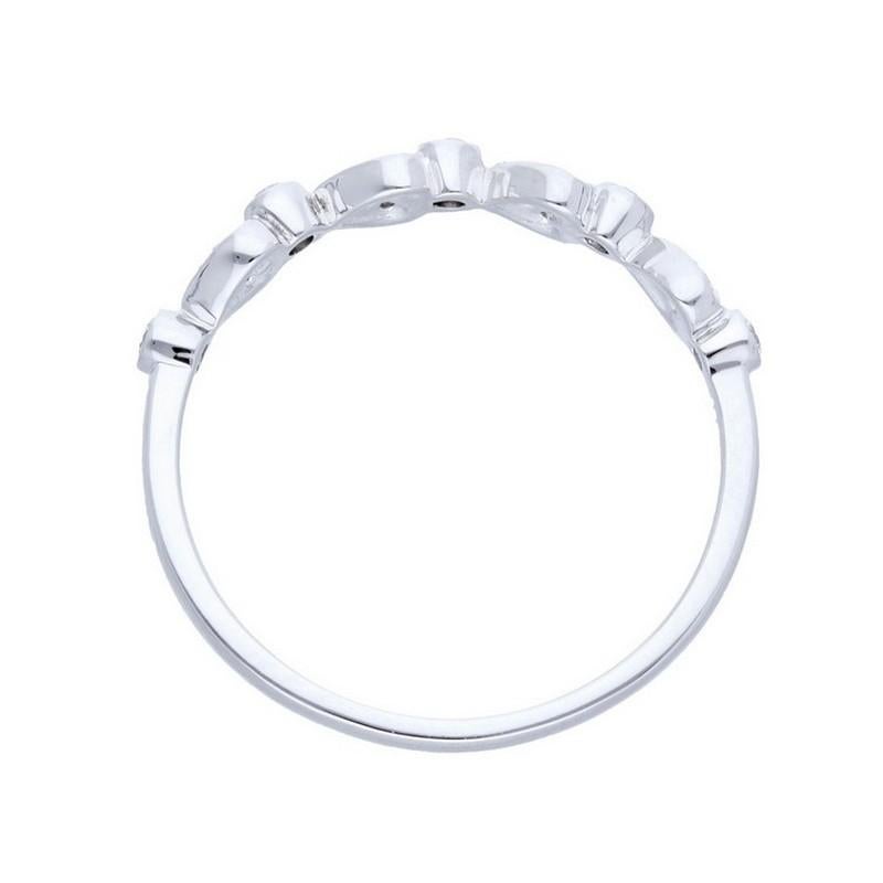 Round Cut Gazebo Fancy Collection Ring: 0.18 Ct Diamonds in 14K White Gold For Sale