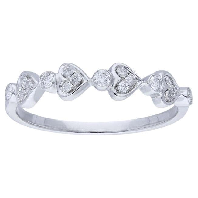 Gazebo Fancy Collection Ring: 0.18 Ct Diamonds in 14K White Gold For Sale
