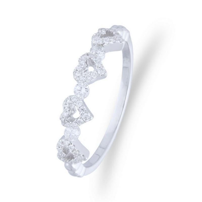 Diamond Carat Weight: The Gazebo Fancy Collection ring features a stunning total of 0.22 carats of diamonds. This intricate piece showcases a multitude of round diamonds, a total of 47 in number, carefully selected to deliver brilliant