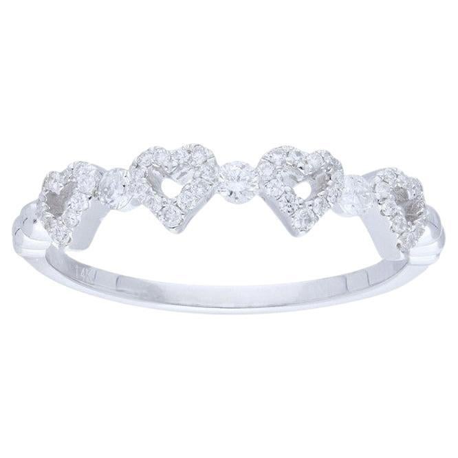 Gazebo Fancy Collection Ring: 0.22 Ct Diamonds in 14K White Gold