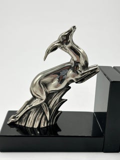 Gazelle Art Deco Bookends