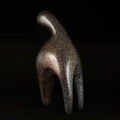 Gazelle Blue, Gold of the Neo Habitat Sculptural Object By Caspi Ceramics NL