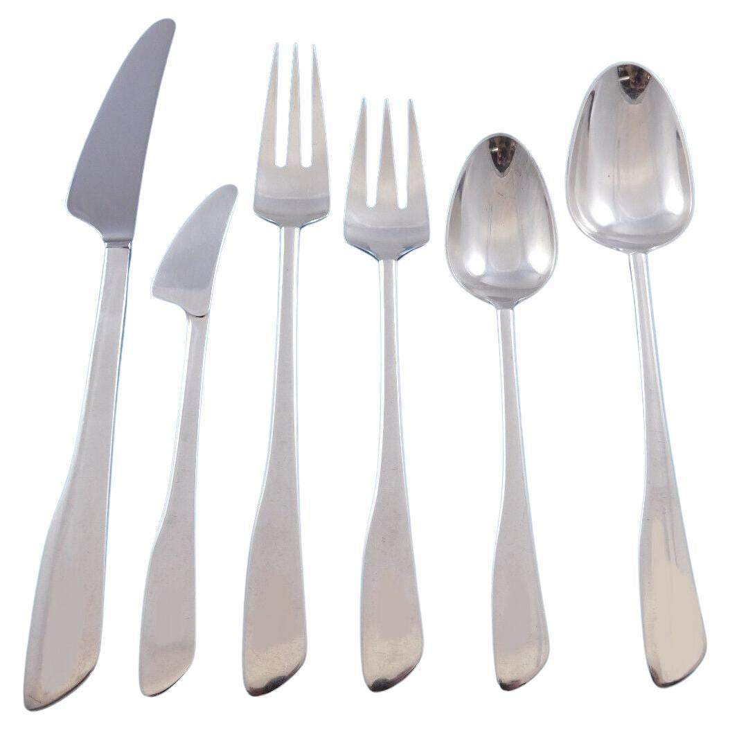 Gazelle by Frigast Sterling Silver Flatware Set Service 72 pc Mid-Century Modern For Sale