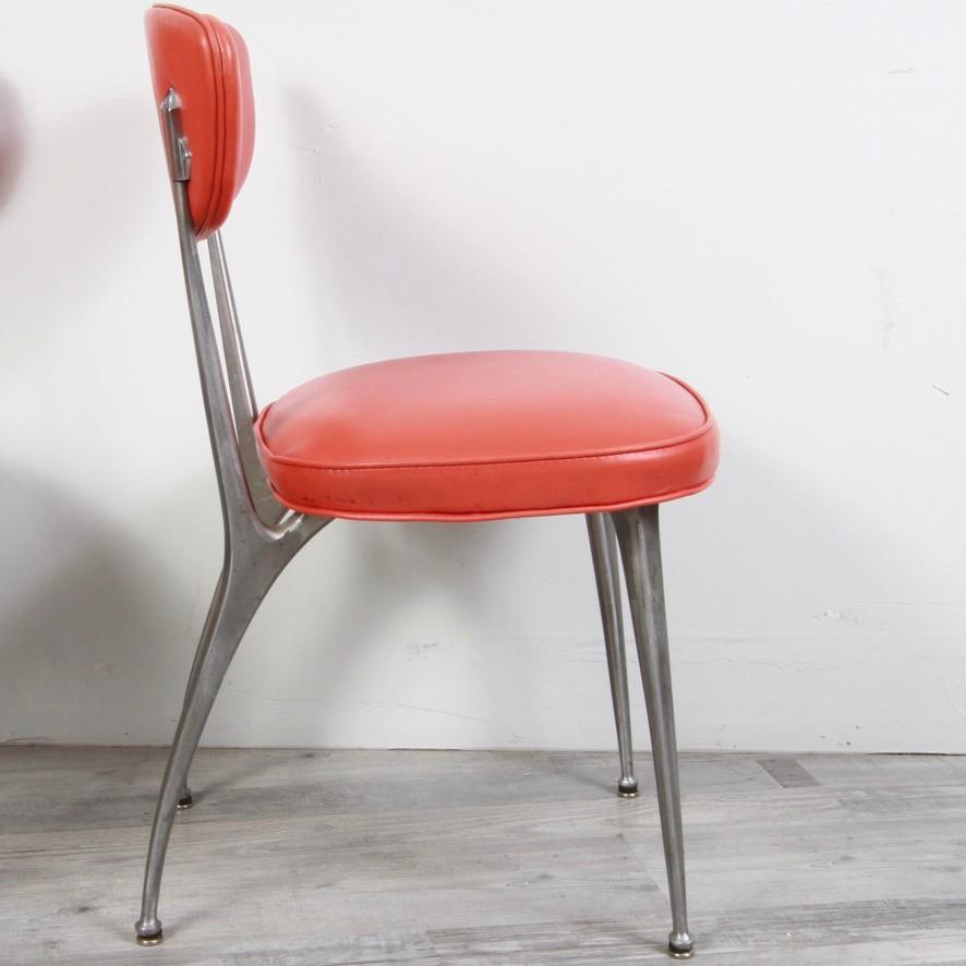 American Gazelle Cast Aluminum Dining Chairs by Shelby Williams For Sale