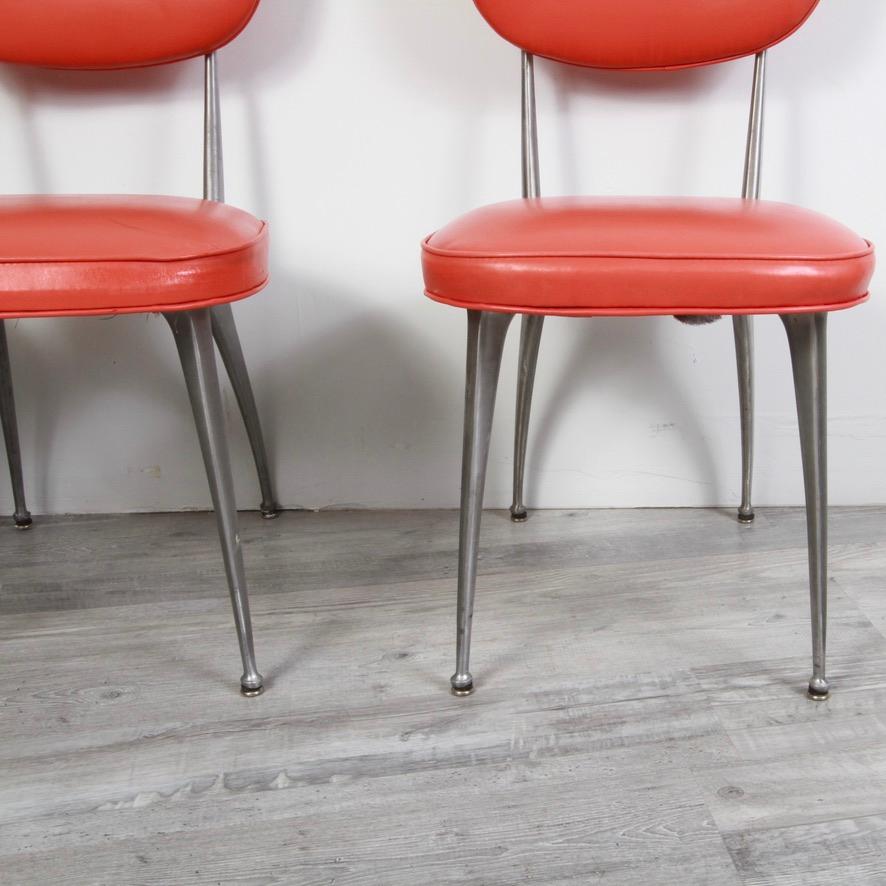 20th Century Gazelle Cast Aluminum Dining Chairs by Shelby Williams For Sale