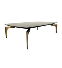 Gazelle Cocktail Table By Holly Hunt Studio -Black Limestone Over Cast Bronze