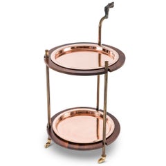 Gazelle Copper, Walnut and Resin Cocktail Bar Cart by Egg Designs
