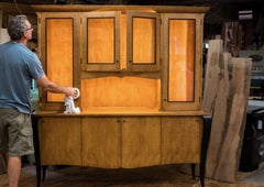 Gazelle Hutch Custom Handcrafted Contemporary Breakfront with Art Deco Style