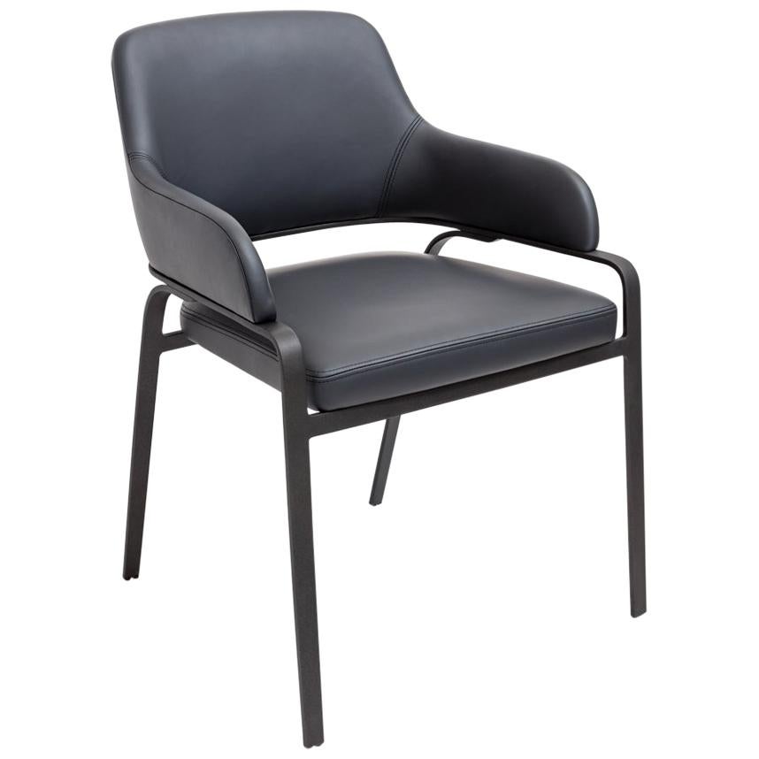 Gazelle Modern Dining Chair Available with Bronze Patina, Brass, S. Steel Legs For Sale