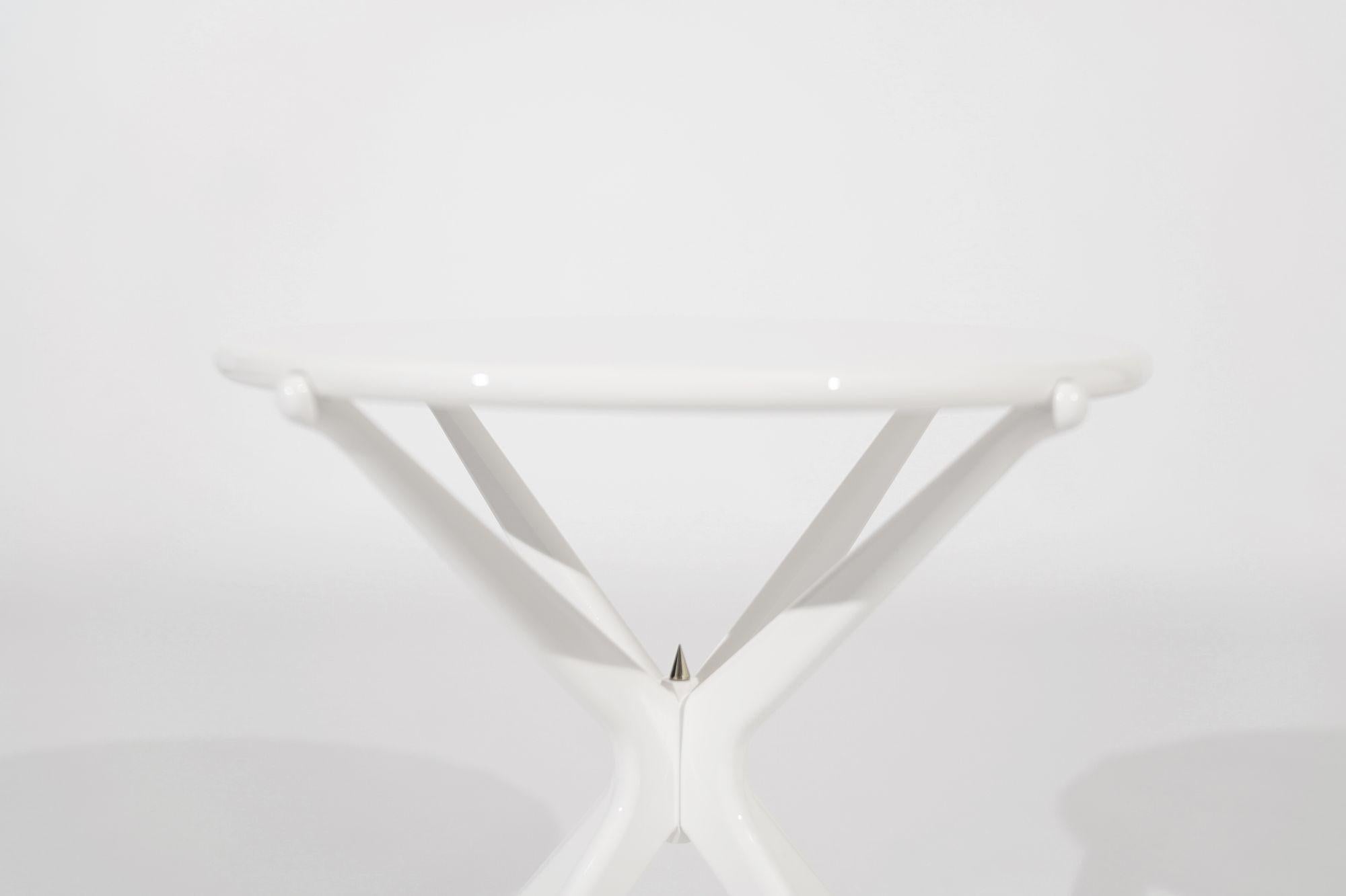 Gazelle V2 End Tables in White Lacquer by Stamford Modern 4