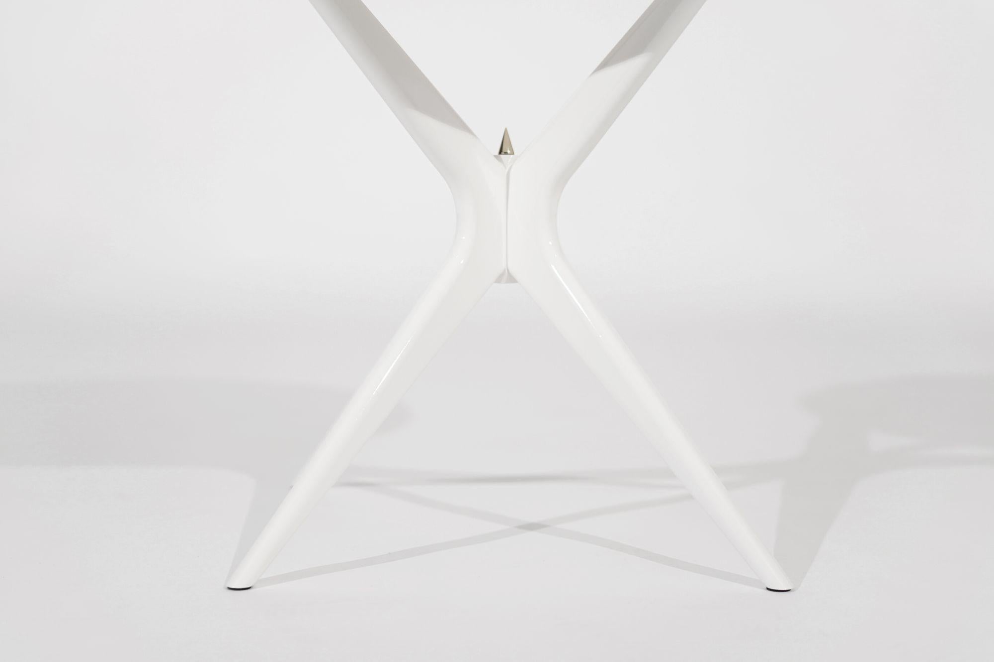 Gazelle V2 End Tables in White Lacquer by Stamford Modern For Sale 5