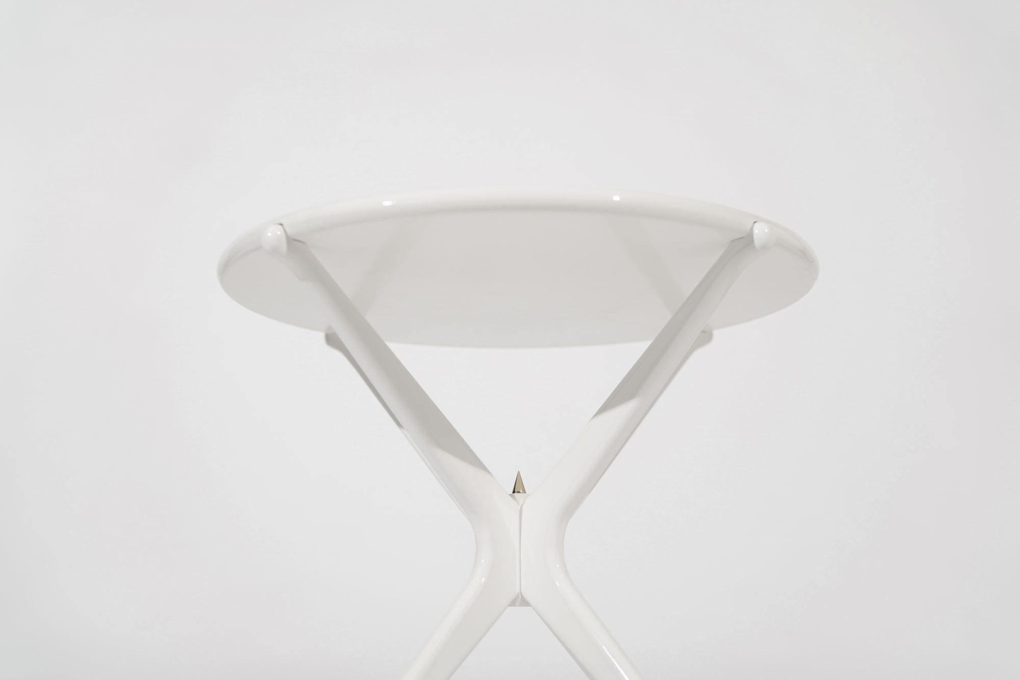 Tables d'extrémité Gazelle V2 en laque blanche de Stamford Modern 6